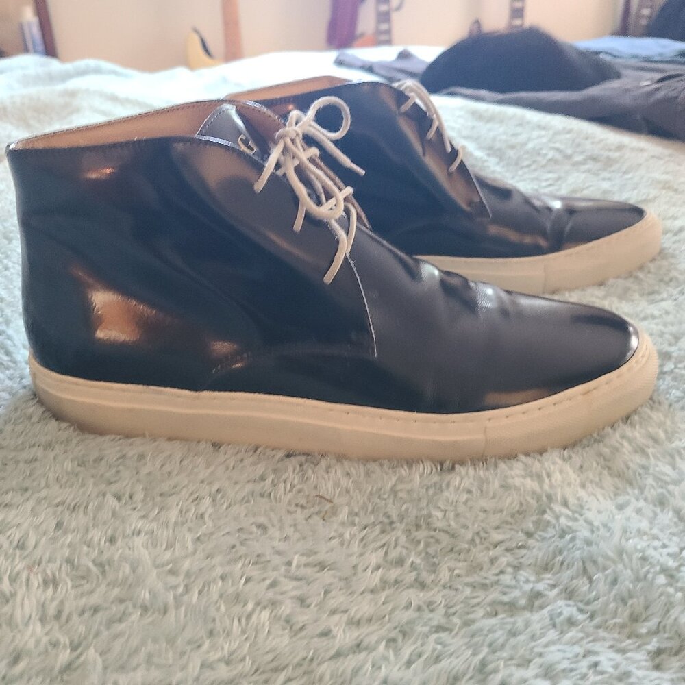 Patent Leather Black High-top shoes